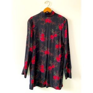 & Other Stories Long Sleeve Rose Printed Dress
